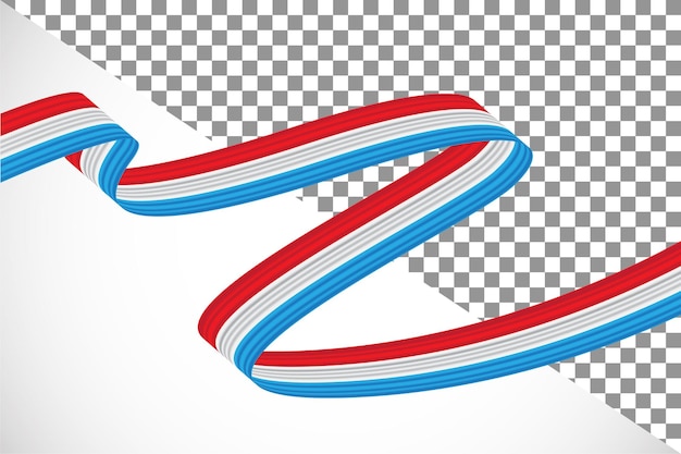 PSD ruban 3d du drapeau luxembourgeois24