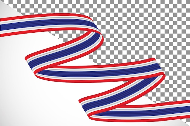 PSD ruban 3d du drapeau thaïlandais-9