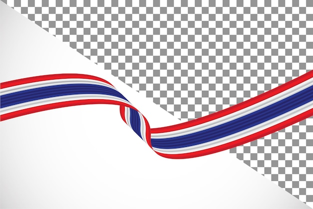 PSD ruban 3d du drapeau thaïlandais31