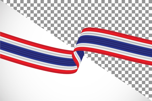 PSD ruban 3d du drapeau de la thaïlande49