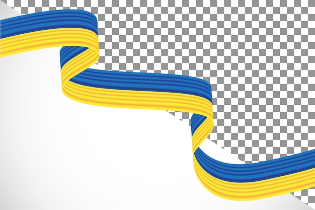 PSD ruban 3d du drapeau ukrainien-1