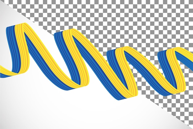 PSD ruban 3d du drapeau ukrainien23