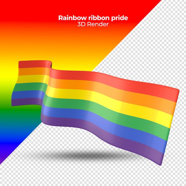 Ruban arc-en-ciel 3D Pride