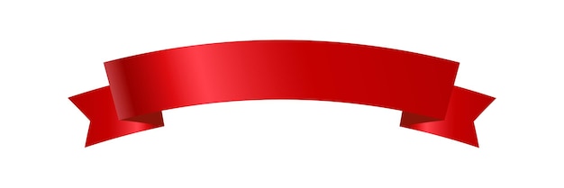 Un ruban rouge décoratif en soie brillante