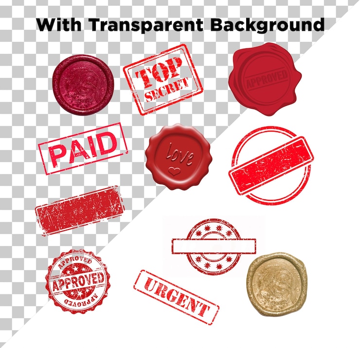PSD rubber stamp png psd isolated on transparent background