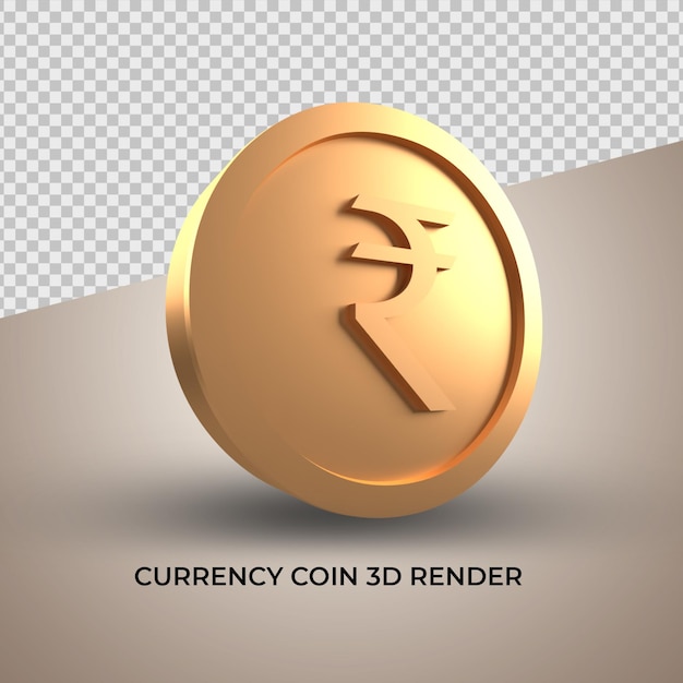 PSD rublo moneda símbolo oro 3d render