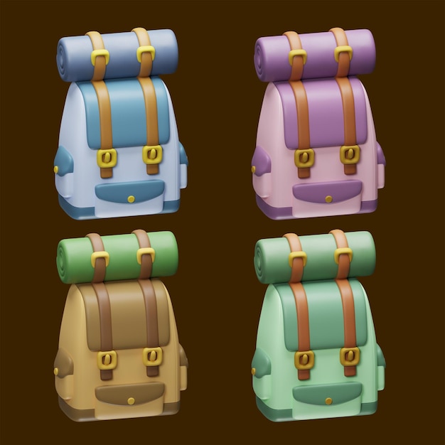 PSD rucksack 3d-verpackung