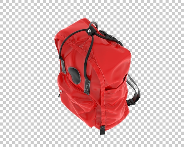 PSD rucksack isoliert auf transparentem hintergrund, 3d-darstellung