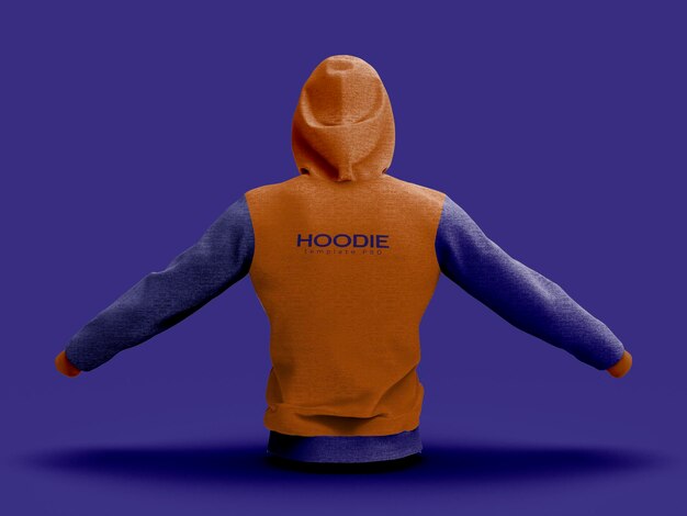 Rückansicht von hoodie mockup