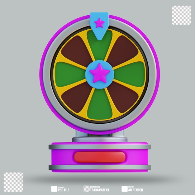 Rueda de la fortuna de ilustración 3D 2