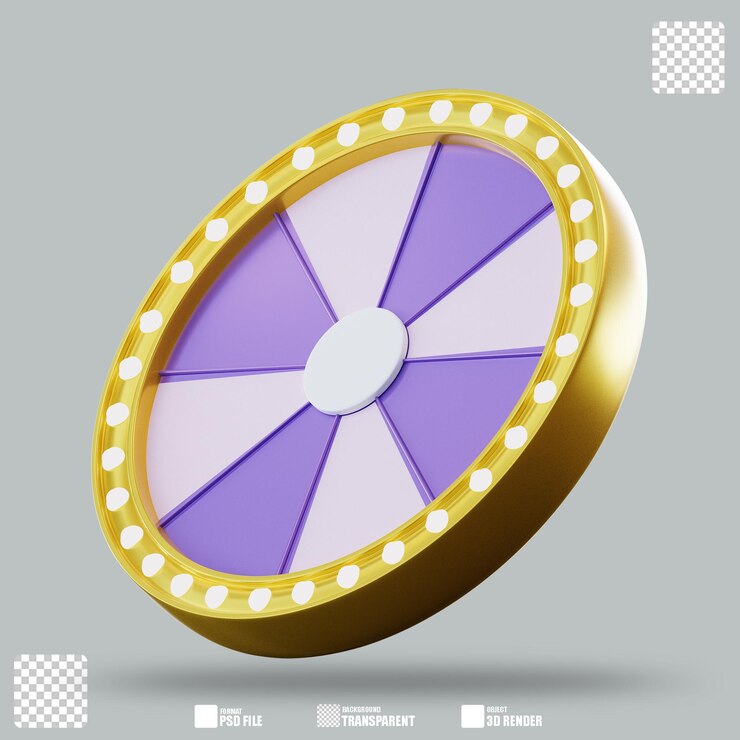 PSD rueda de la fortuna de ilustración 3d 2