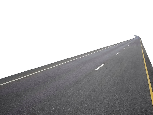 Des rues vides sur un fond transparent