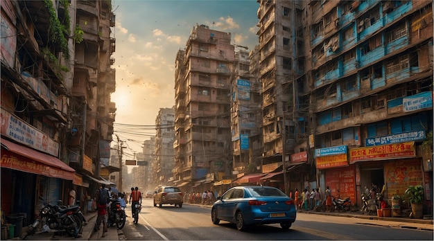 PSD les rues des villes de l'inde