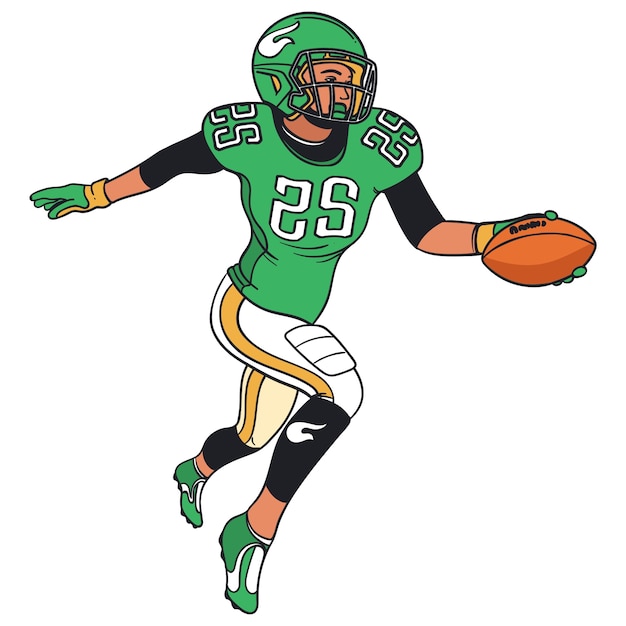 Rugby-Spieler-Umriss-Illustration