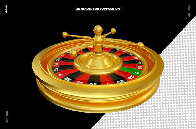 Ruleta de casino de objeto de render 3D