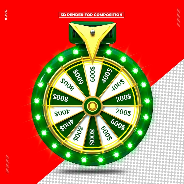 PSD ruleta de casino de objeto de render 3d