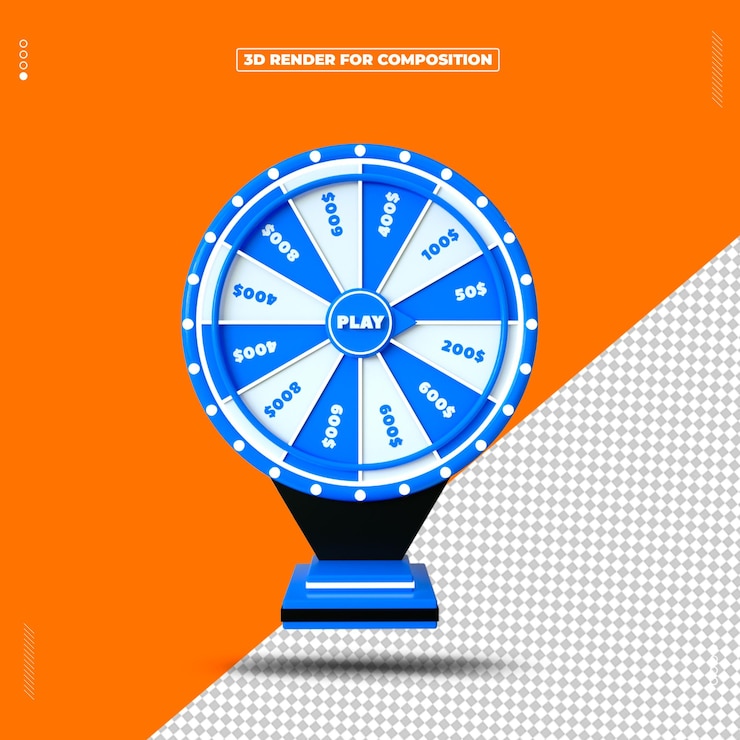 PSD ruleta de casino de objeto de render 3d