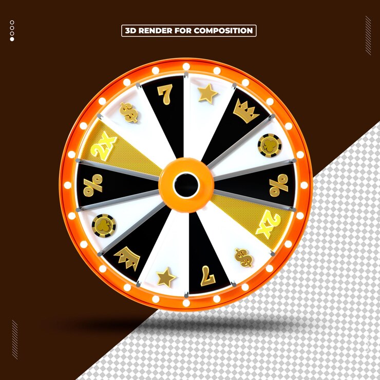 PSD ruleta de casino de objeto de render 3d