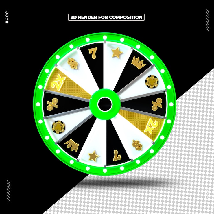 PSD ruleta de casino de objeto de render 3d