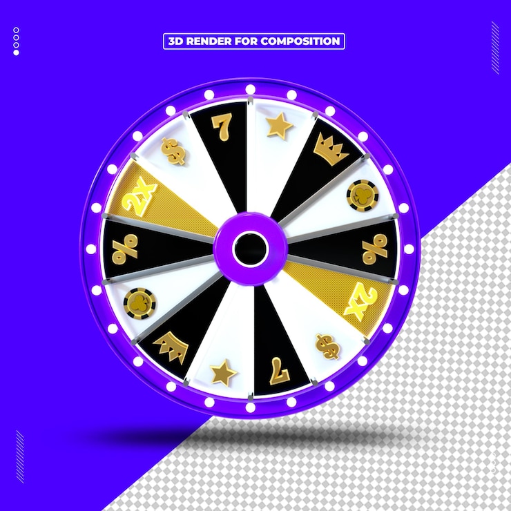 PSD ruleta de casino de objeto de render 3d