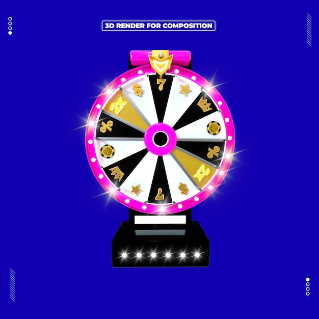 Ruleta de casino de objeto de render 3D