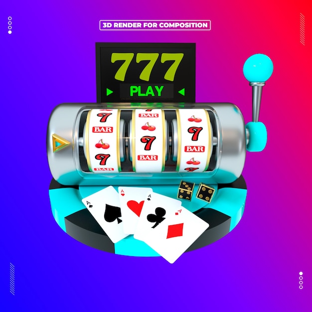 Ruleta de casino de objeto de render 3D