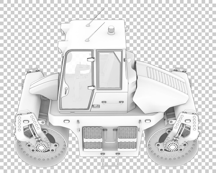 PSD rullo stradale su sfondo trasparente 3d rendering illustrazione