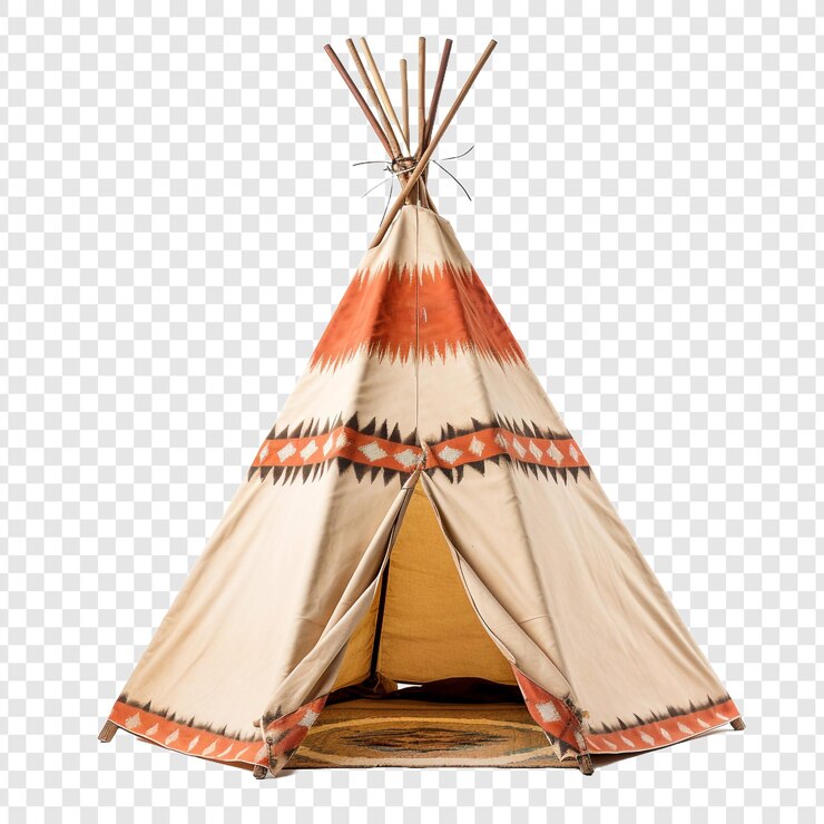 PSD rumah teepee tipi terisolasi pada latar belakang transparan