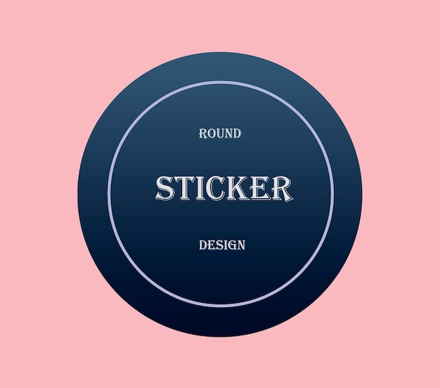Runde Aufkleber-Design-Mockup