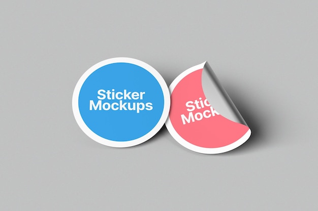 Runde Aufkleber-Mockup