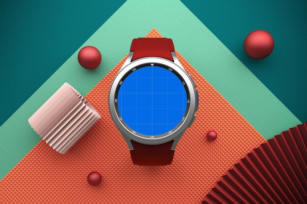 Runde Smart Watch Top View Mockup