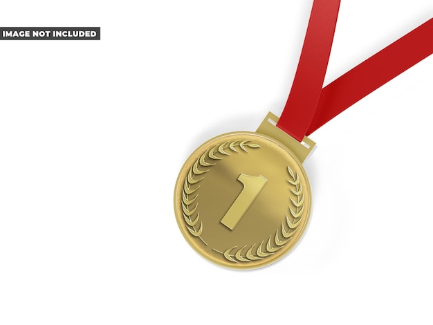 Runde Wettkampfmedaille mit Bandmockup