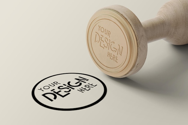 Runder stempel logo mockup