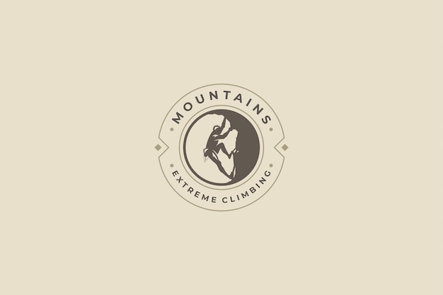 Rundes Logo für einen Extrem-Bergsteiger-Club