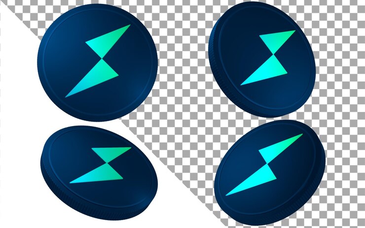 PSD rune thorchain ilustração de renderização 3d token de moeda ícone do logotipo de criptomoeda