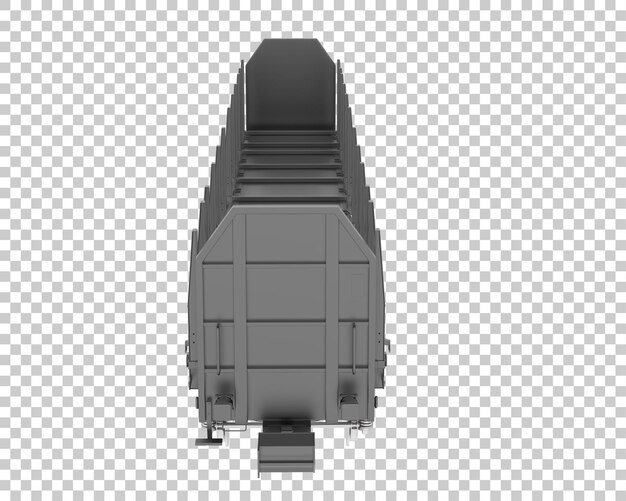 Rungenwagen isoliert auf transparentem hintergrund 3d-darstellung