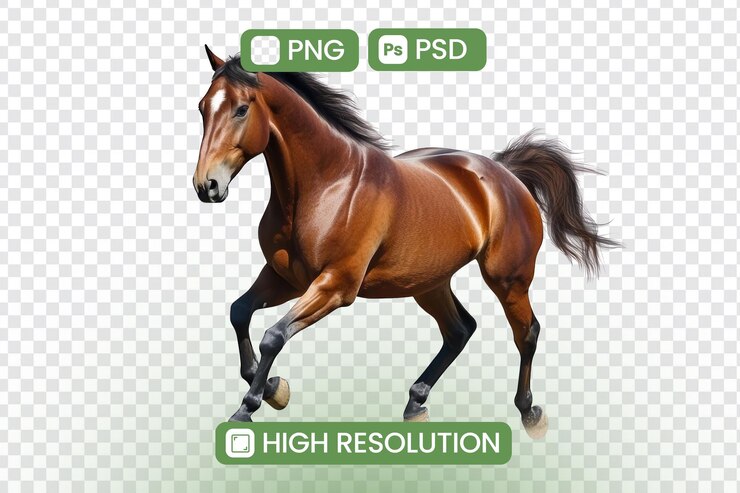 PSD running horse aislado en fondo transparente archivos png y psd de alta resolución para diseño gráfico y edición