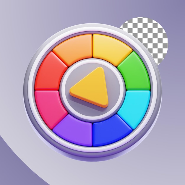Ruota dei colori in illustrazione 3D