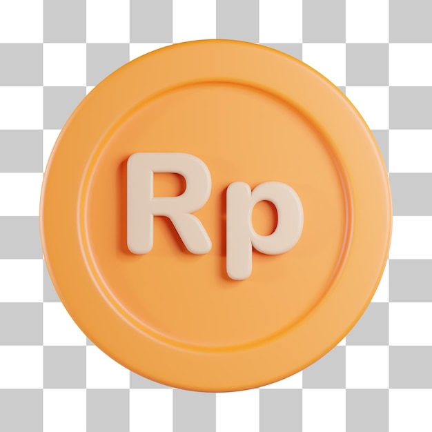 PSD rupia icono 3d