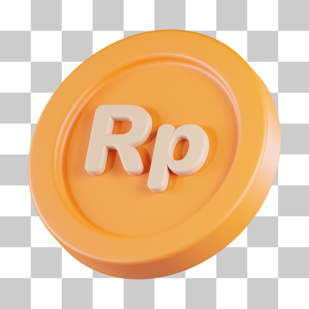 Rupia moneda moneda icono 3d