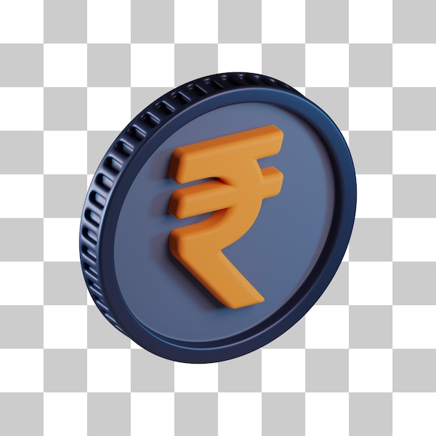 Rupie-Münzenwährung 3D-Symbol