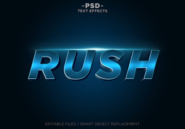 Rush Blue Effects Texto editável