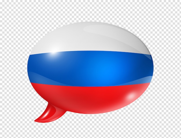 Russische Flagge Sprechblase