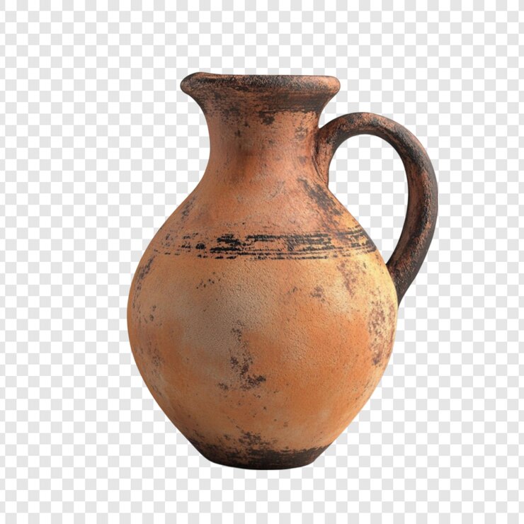 PSD rustic clay jug design di ceramica antica decorazione della casa