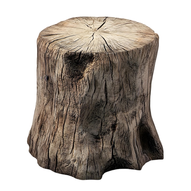 rustic tree stump stool