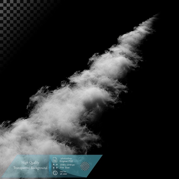 Ruta de humo realista PNG