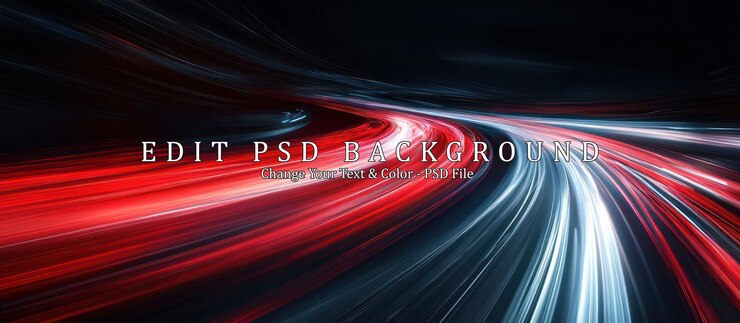 PSD rutas de luz abstractas en la ciudad nocturna