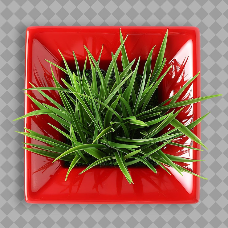PSD ryegrass anual com cor escarlate e vermilion po esmaltado com textura verde isolada em bg limpo