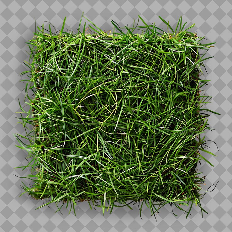 PSD ryegrass anual con ramas verdes de oliva y textura verde aislada de zafiro en bg limpio