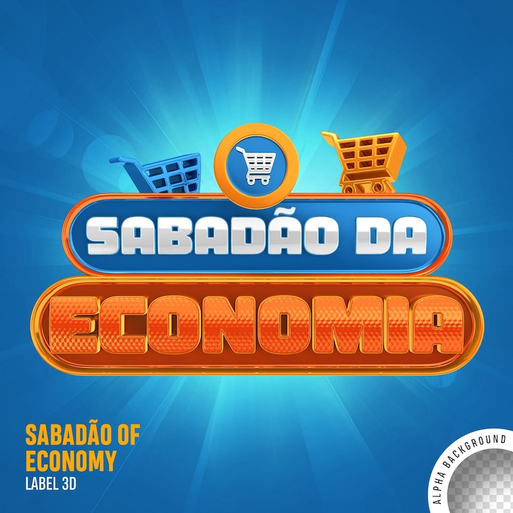 PSD sabadao da economia selo 3d (en inglés)